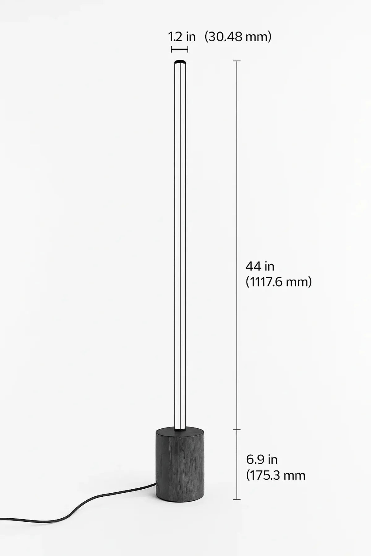 Sleek Cylindrical Rod Design - Rosewood