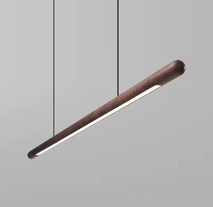 Scandinavian Rosewood Round Pendant Light